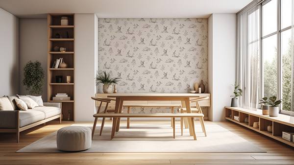 Clawford Beige by Arthouse Meadow Friends Wallpaper – Brewster Home Fashions AH924409