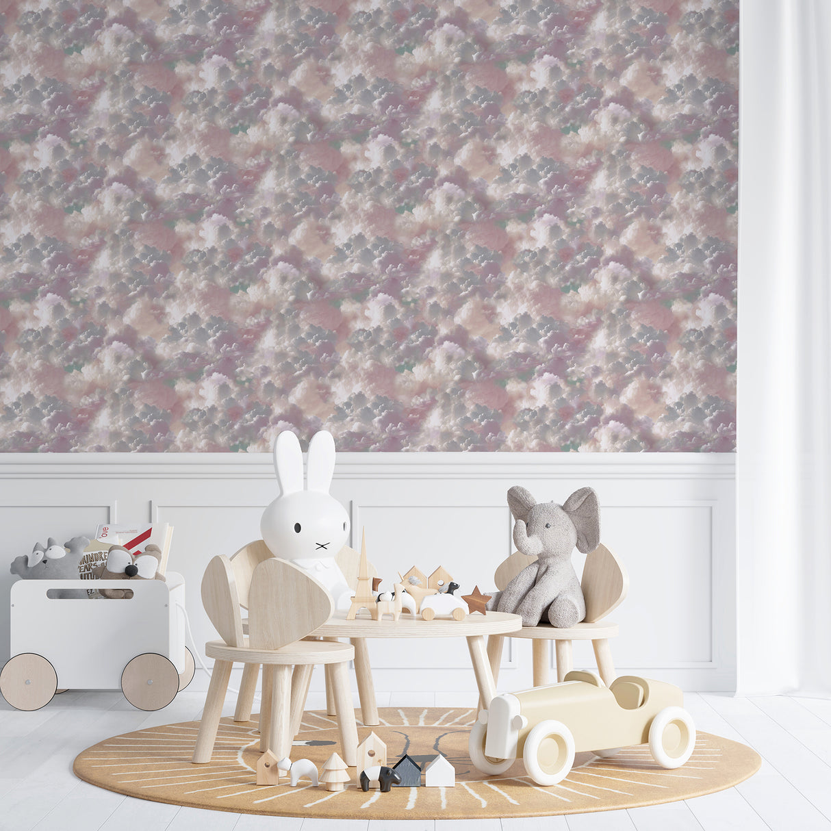 Merryweather Violet by Arthouse Cloudy Skies Wallpaper – Brewster Home Fashions AH924508