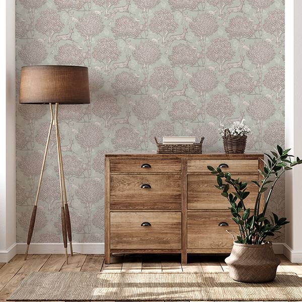 Edson Green by Arthouse Woodlands Wallpaper – Brewster Home Fashions AH924606
