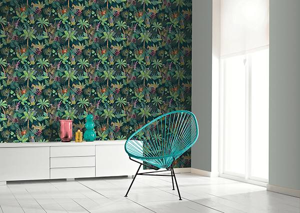 Fonda Dark Green by Arthouse Jungle Party Wallpaper – Brewster Home Fashions AH925308