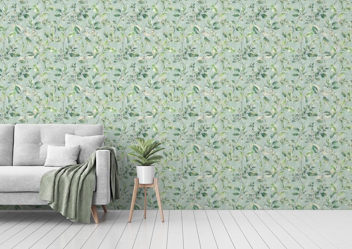 Lucene Green by Arthouse Spring Vines Wallpaper – Brewster Home Fashions AH925501