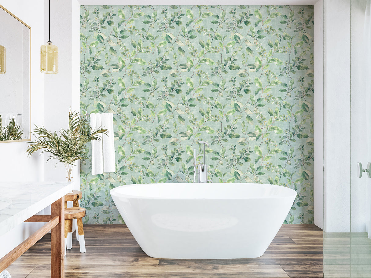 Lucene Green by Arthouse Spring Vines Wallpaper – Brewster Home Fashions AH925501