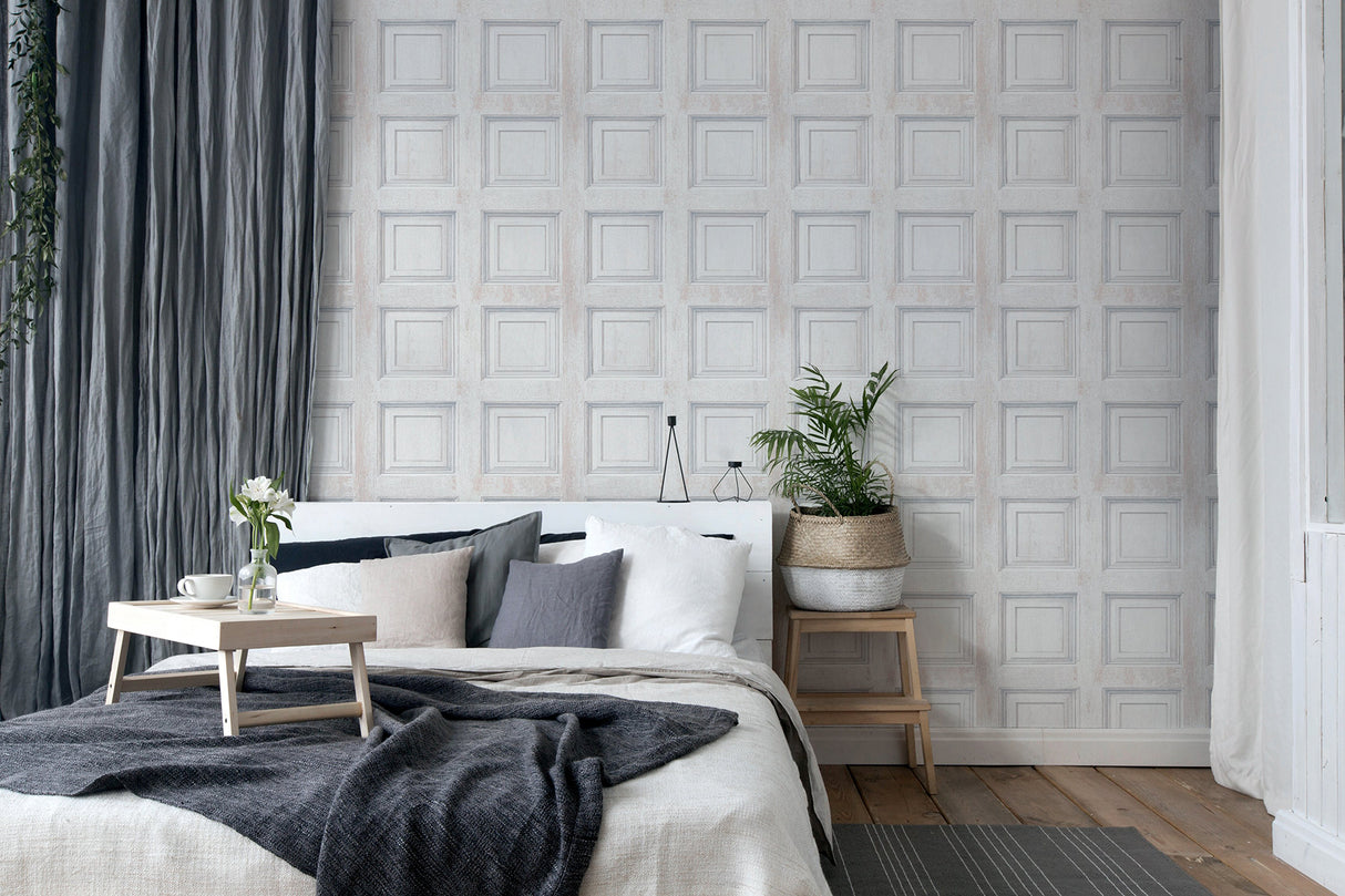 Willard Off-White by Arthouse Wood Panel Wallpaper- Brewster Home Fashions AH945902