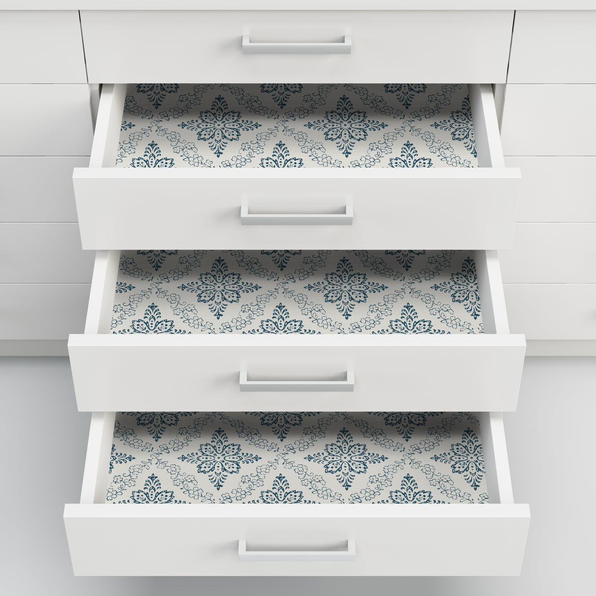 Orleans Blue by InHome Peel and Stick Wallpaper, 20.8 in x 18 ft, Straight Match Pattern, About 31.2 sq ft Coverage - ARW4247