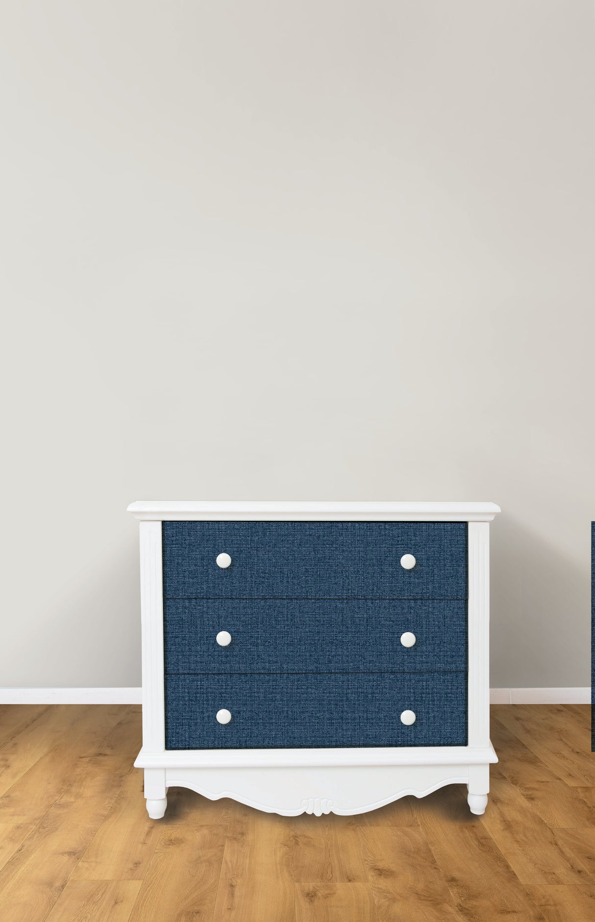 Linen Blue Peel and Stick Wallpaper by InHome | 20.5 in Wide x 18 ft Long | Straight Match | About 30.8 sq ft Coverage - ARW6116
