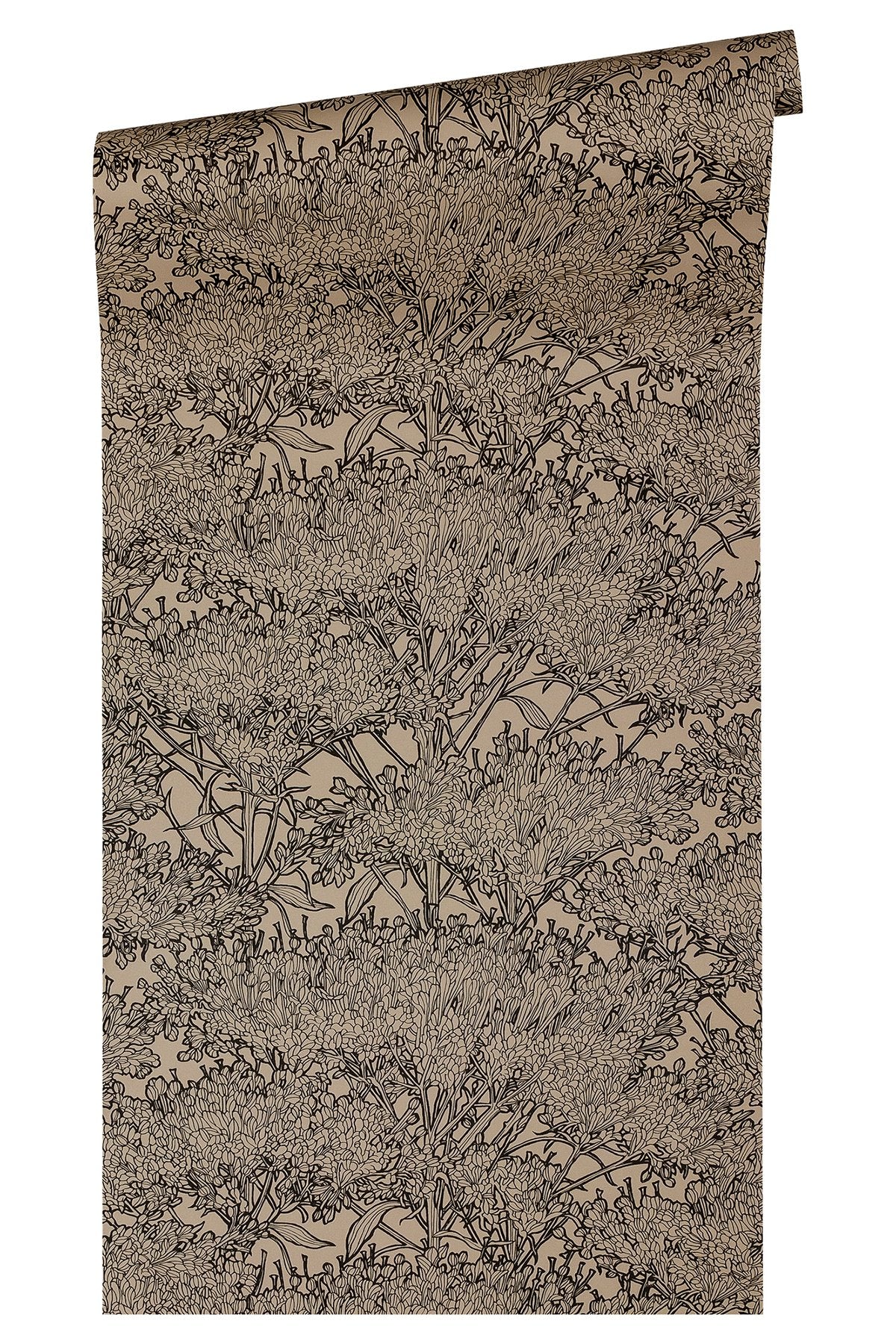 Hornbeam Brown Tree Wallpaper with Botanical Non Woven Farmhouse Motif - AS Creation AS369725