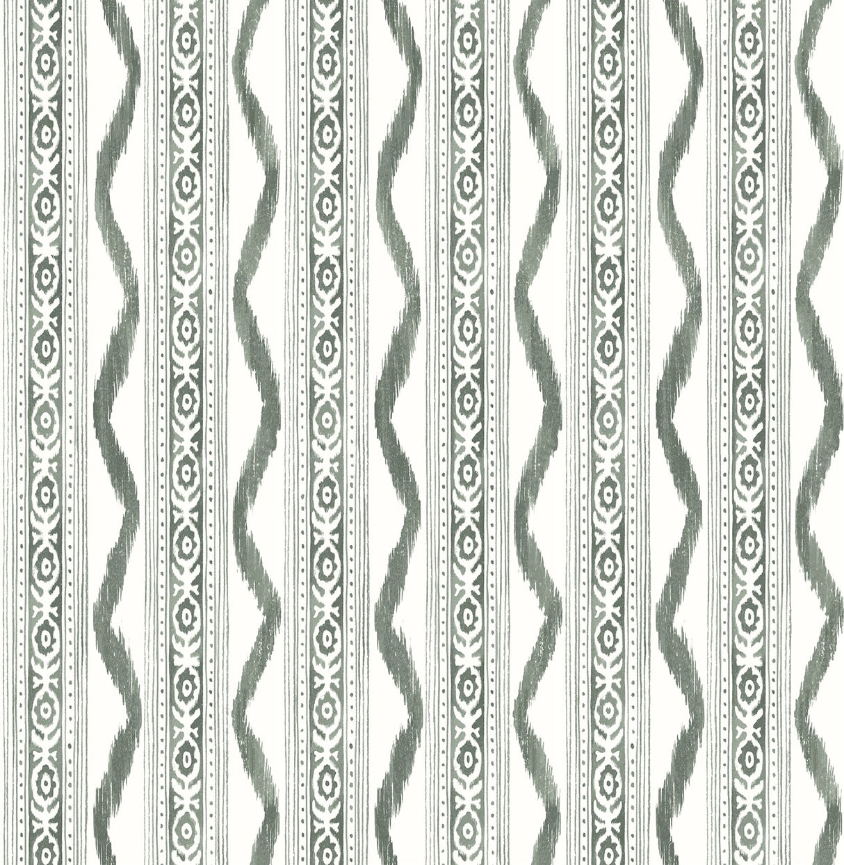 Rhys Green IKAT Stripe Wallpaper with Modern Graphic Stripes - A-Street Prints AST4347