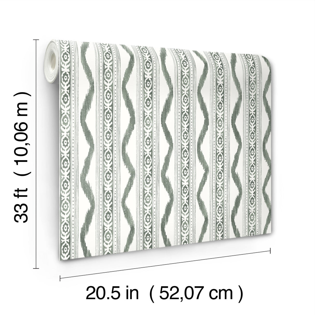 Rhys Green IKAT Stripe Wallpaper with Modern Graphic Stripes - A-Street Prints AST4347
