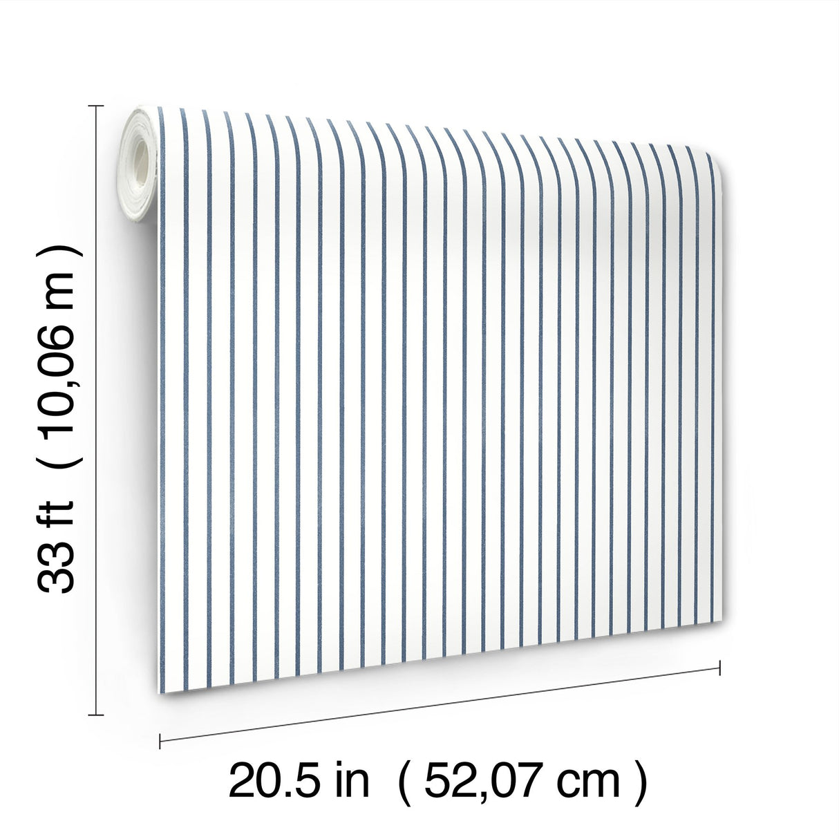 Oliver Navy Simple Stripe Wallpaper with Farmhouse Stripes Pattern - A-Street Prints AST4971