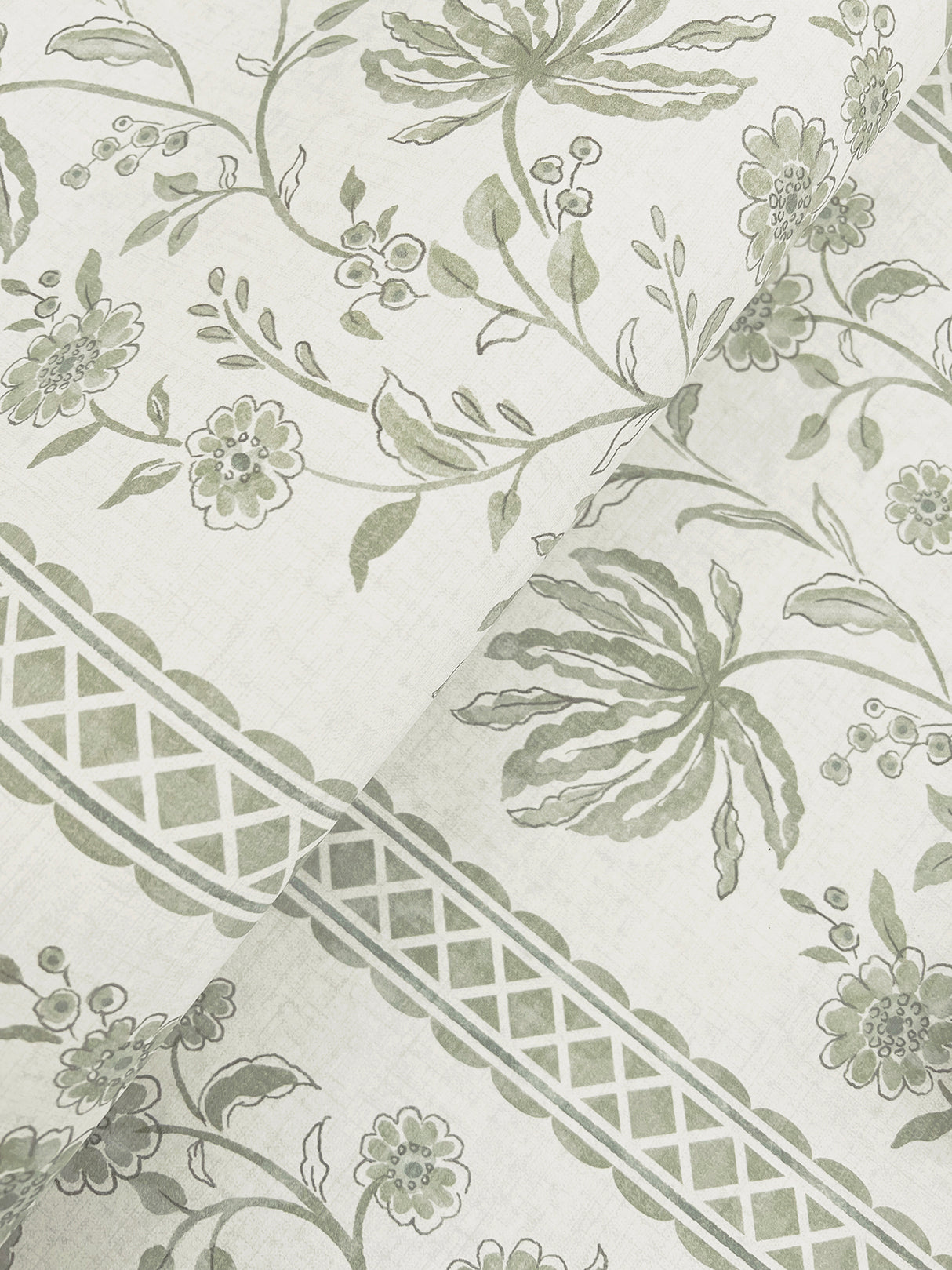 Edgemoor Sage by Erin Gates Jacobean Stripe Wallpaper- A-Street Prints AST6349