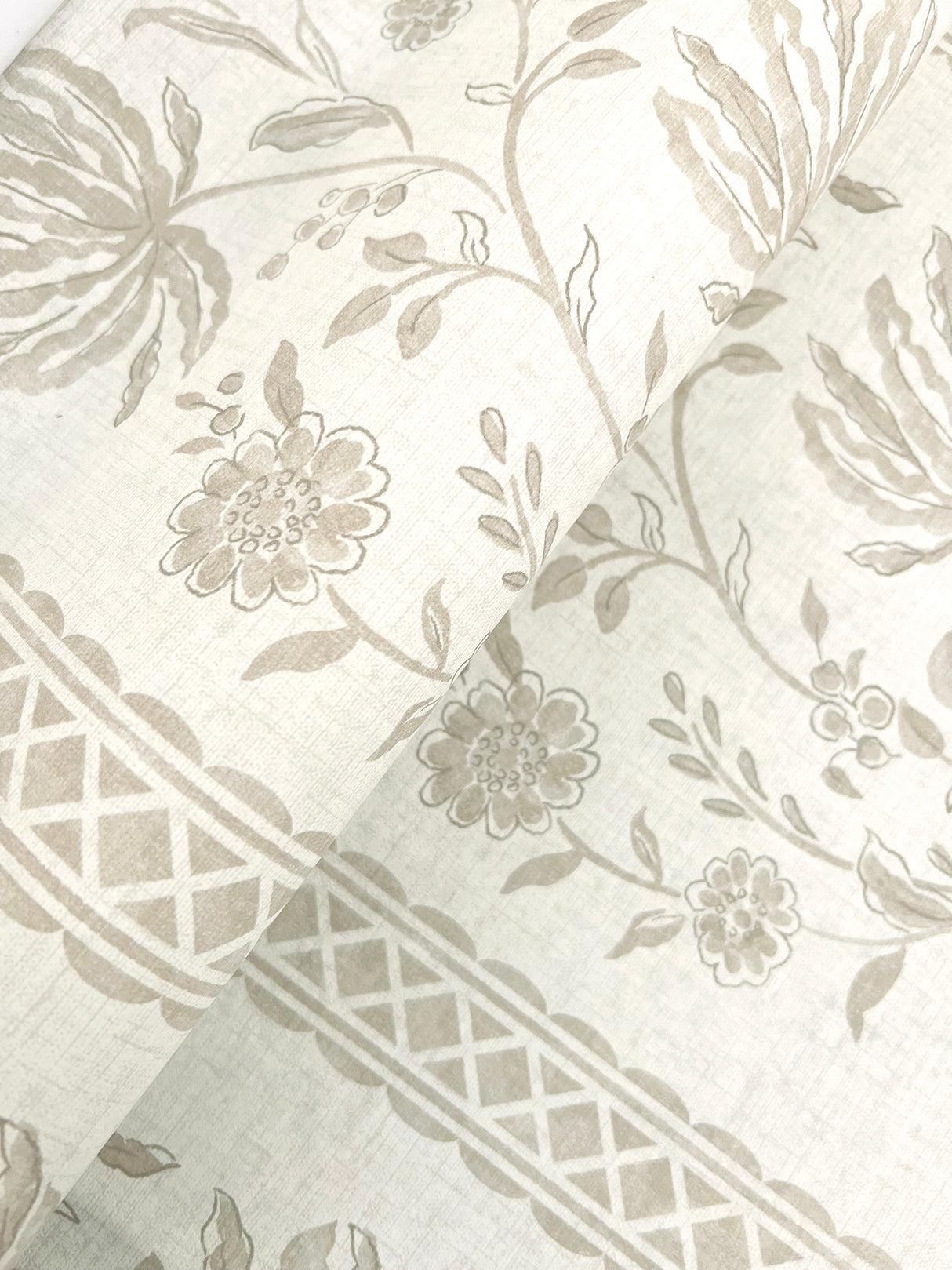 Edgemoor Taupe by Erin Gates Jacobean Stripe Wallpaper – A‑Street Prints AST6350