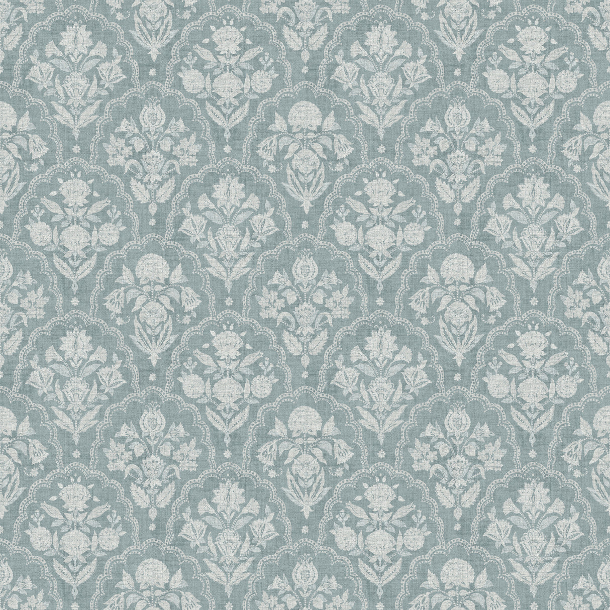 Frances Blue Fishscale Wallpaper roll and pattern view – A-Street Prints AST6351
