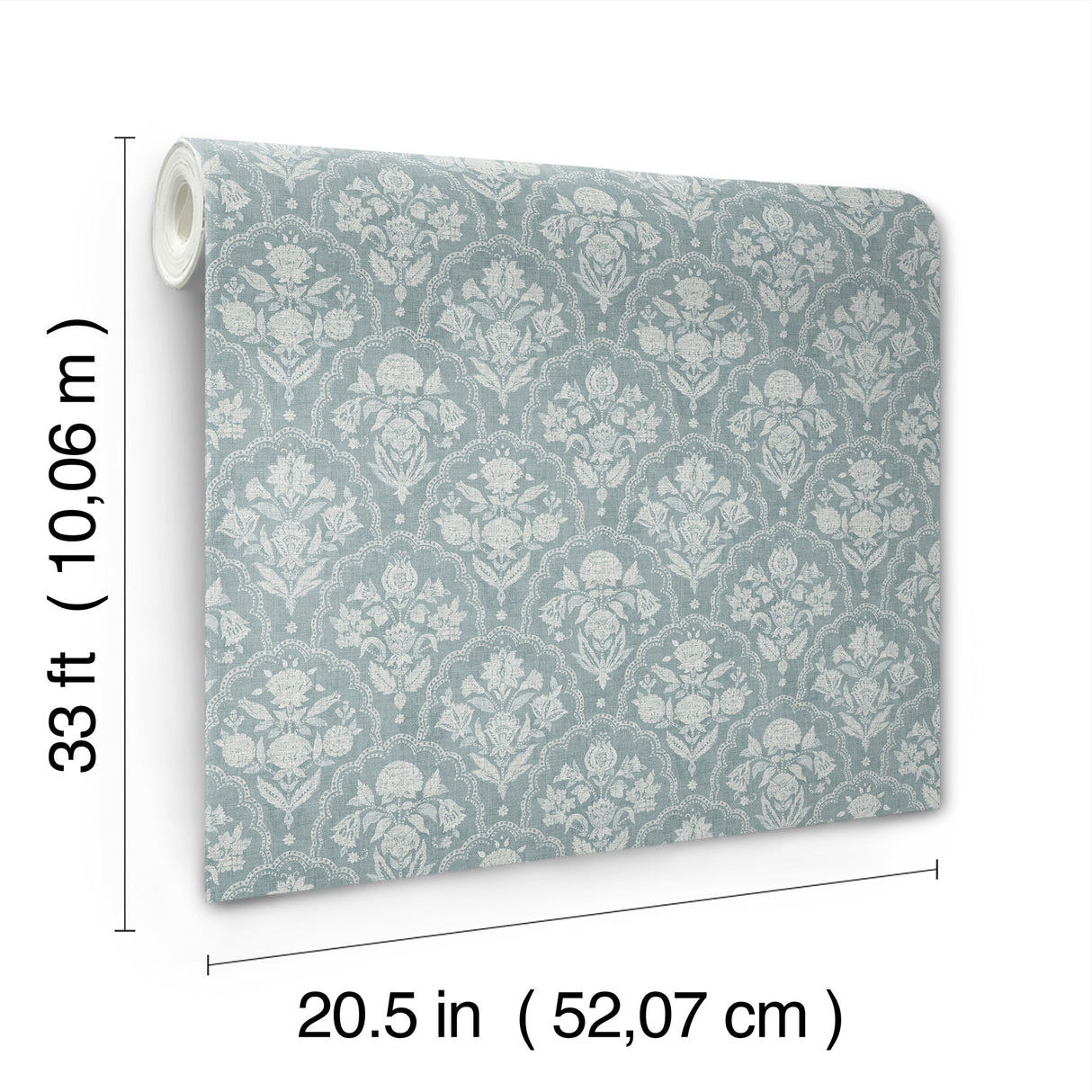 Frances Blue by Erin Gates Fishscale Wallpaper- A-Street Prints AST6351