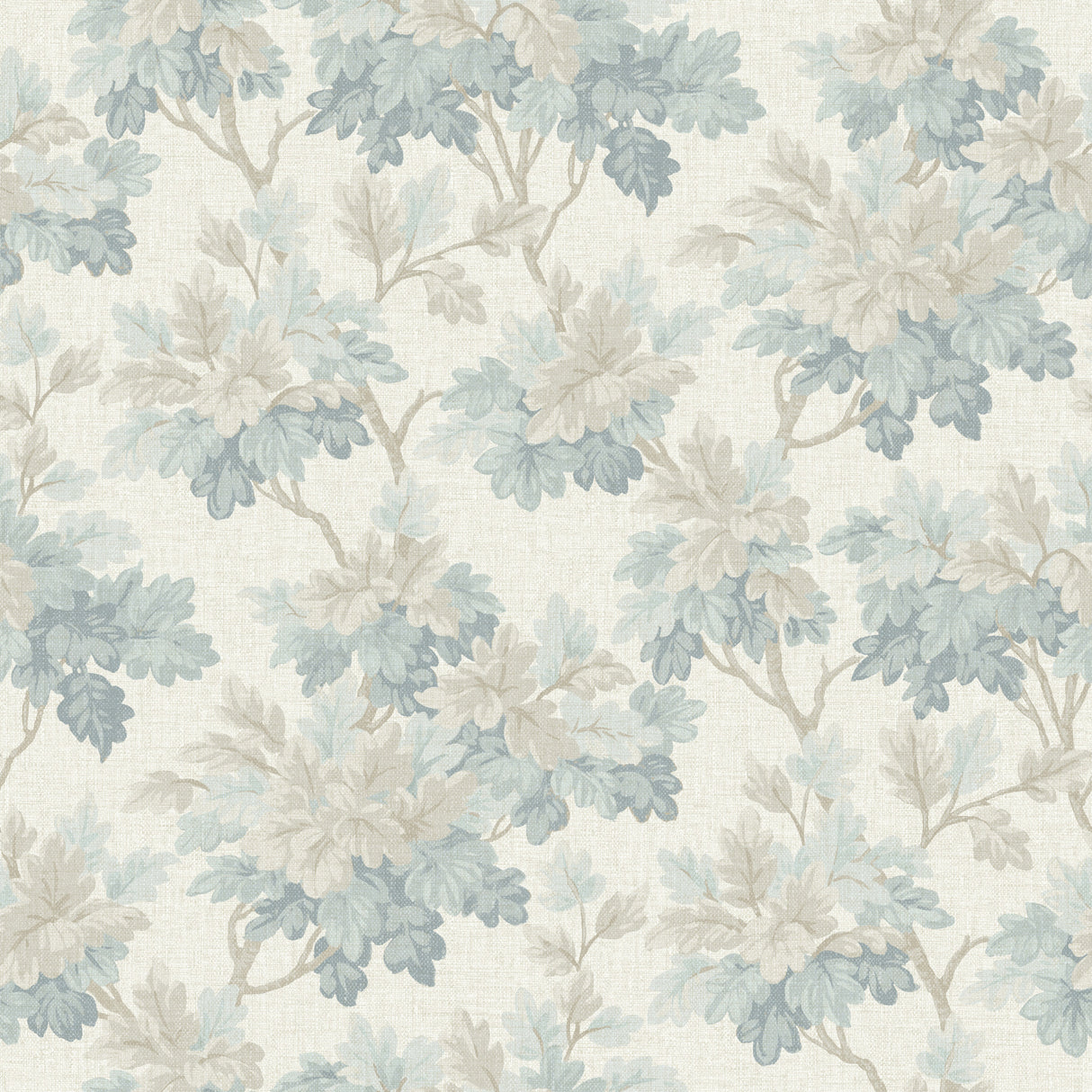 A-Street Prints Erin Gates Oakcliff Blue Leaf Trail Wallpaper roll, AST6354