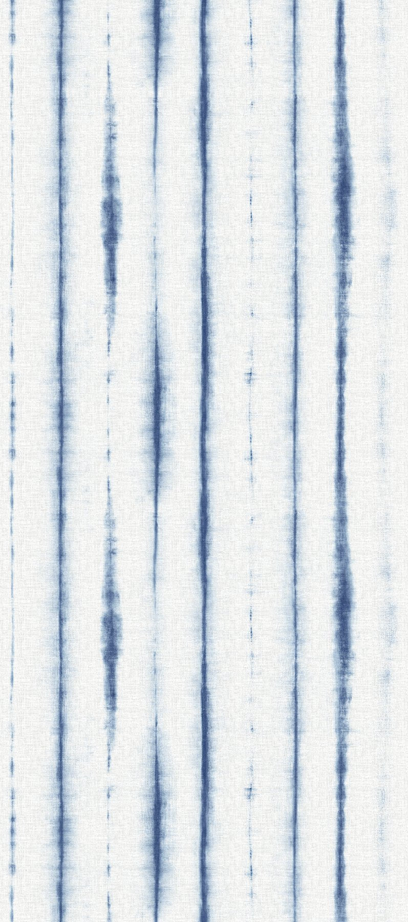 Hello Shibori Denim Blue Wall Mural with Bohemian Shibori Stripe on Faux Linen - A-Street Prints ASTM5040