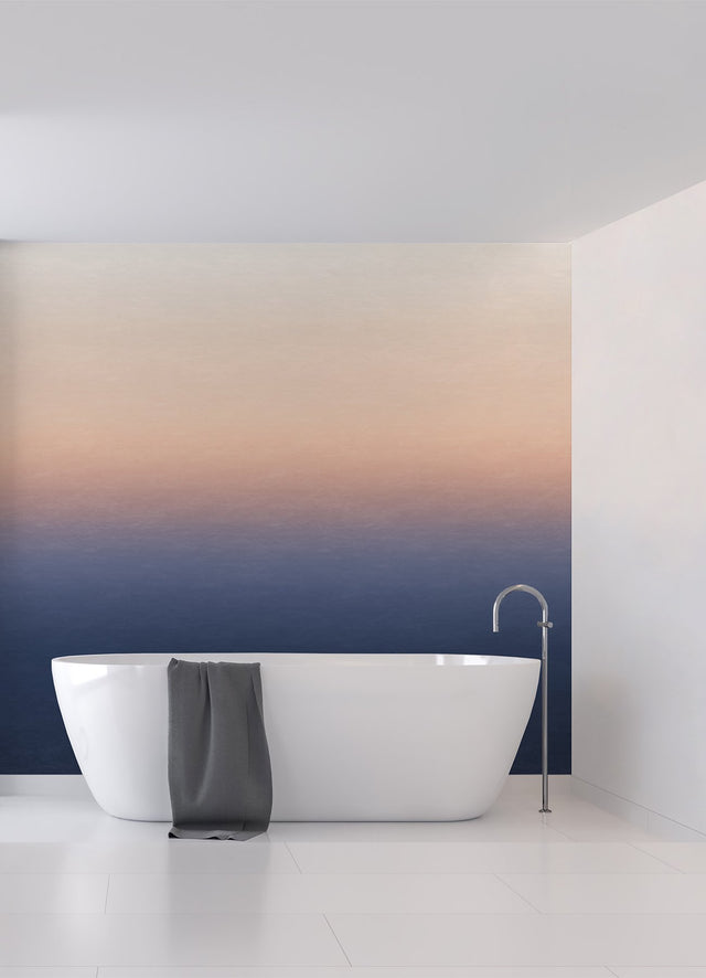 Sunrise Orange & Blue Ombre Wall Mural with Modern Gradient Pattern - A-Street Prints ASTM5044