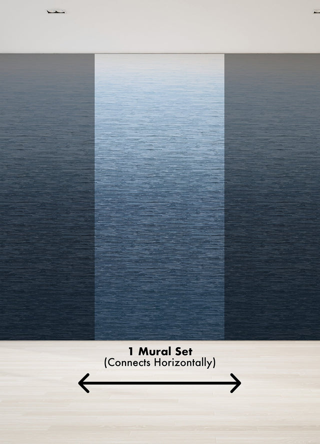 Into the Deep Dark Blue Ombre Wall Mural with Textural Gradient - A-Street Prints ASTM5046