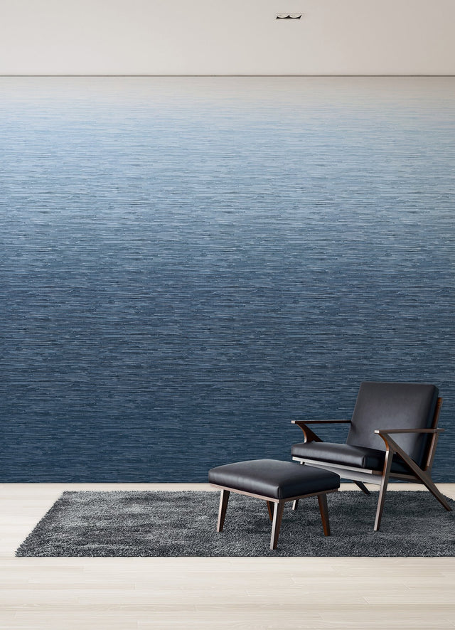 Into the Deep Dark Blue Ombre Wall Mural with Textural Gradient - A-Street Prints ASTM5046