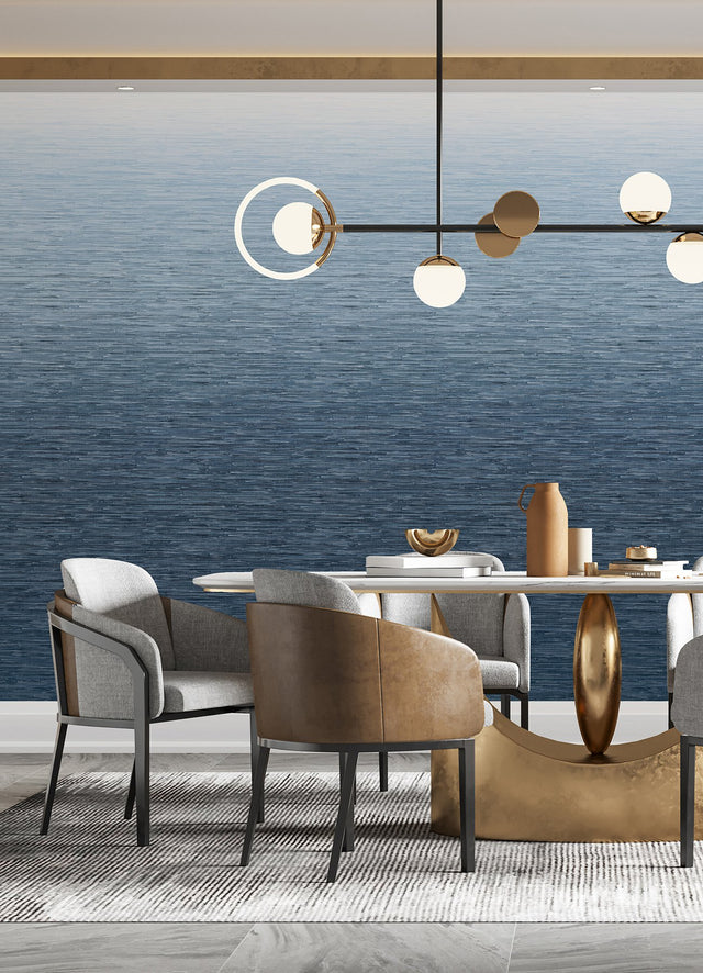 Into the Deep Dark Blue Ombre Wall Mural with Textural Gradient - A-Street Prints ASTM5046