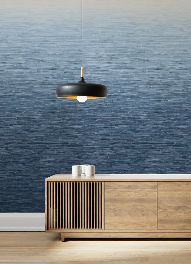 Into the Deep Dark Blue Ombre Wall Mural with Textural Gradient - A-Street Prints ASTM5046