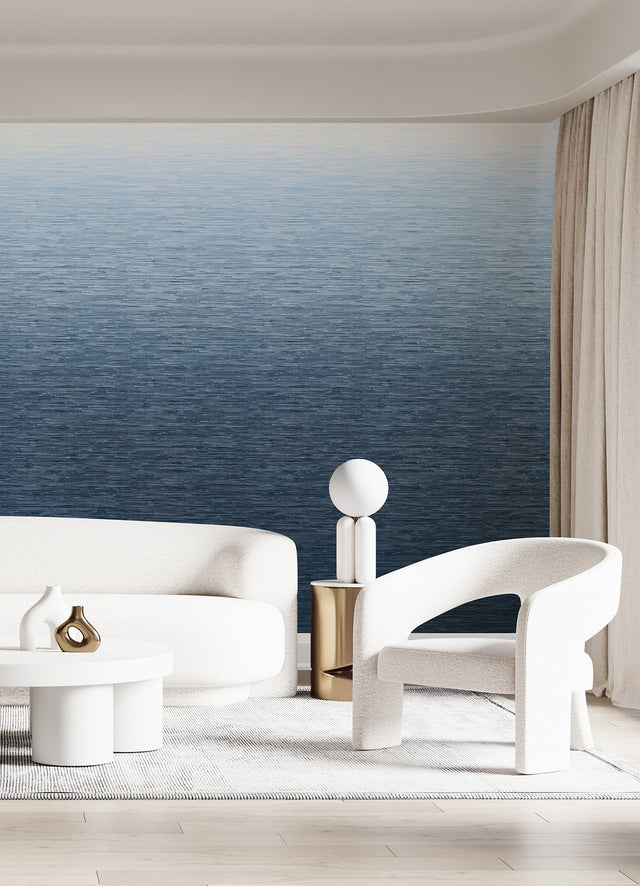 Into the Deep Dark Blue Ombre Wall Mural with Textural Gradient - A-Street Prints ASTM5046