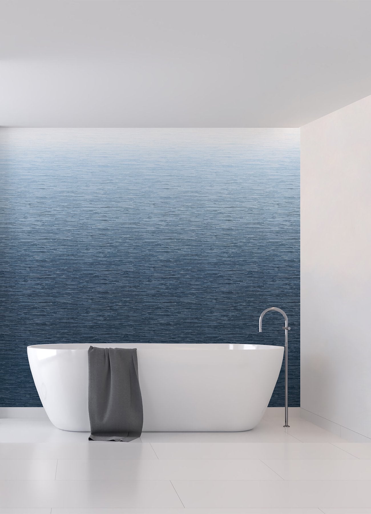 Into the Deep Dark Blue Ombre Wall Mural with Textural Gradient - A-Street Prints ASTM5046
