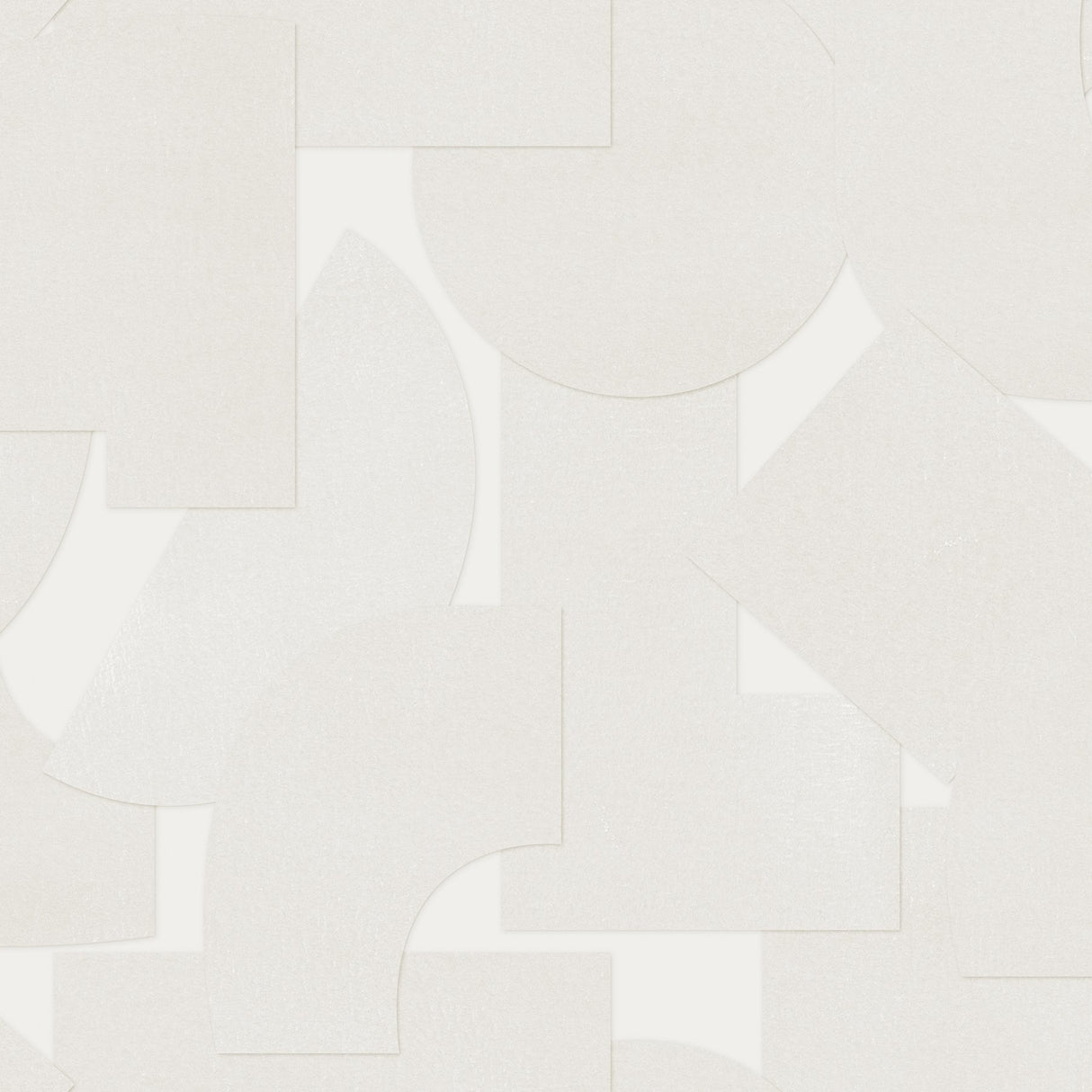 Bas Shapes White Peel & Stick Wallpaper with Modern Geometric Pattern - NuWallpaper ATS4748