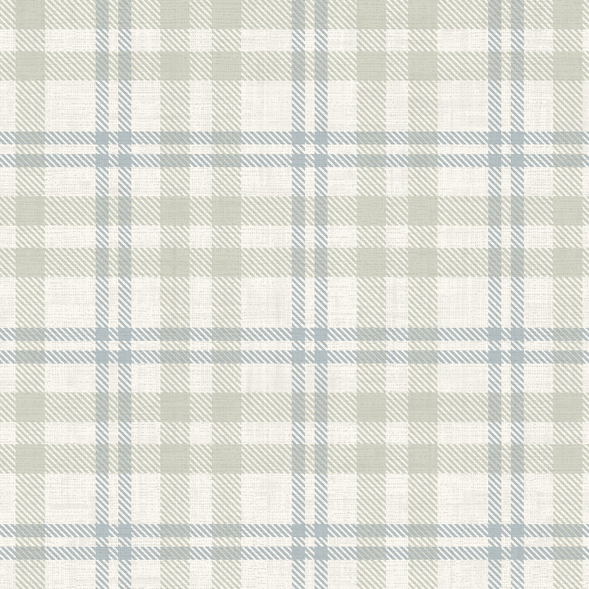 Corrine Neutral Countryside Check plaid wallpaper roll and pattern