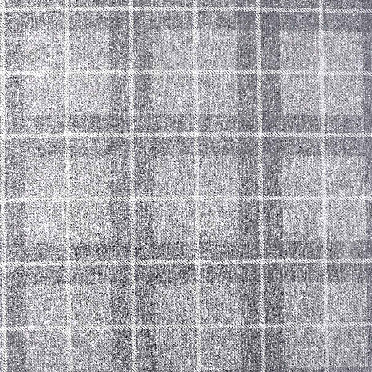 Arthouse Hudson Grey Checkered Plaid Wallpaper roll and room setting