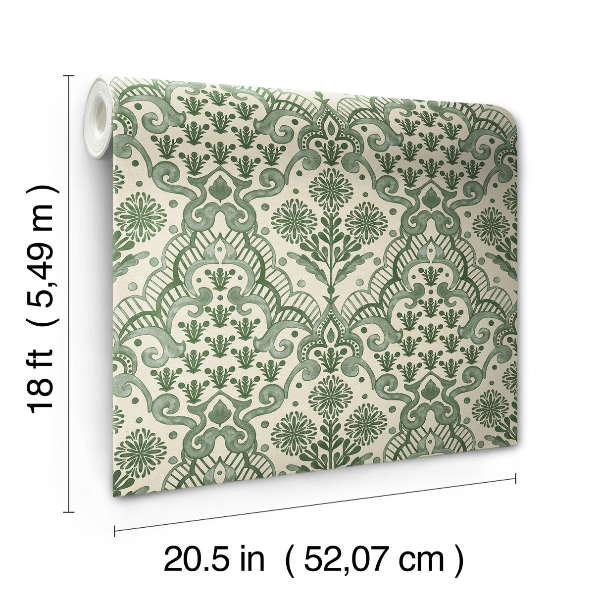 Brownstone Blooms Forest by NuWallpaper x Brownstone Boys Traditional Damask Peel and Stick Wallpaper Botanical Floral - BBS6549