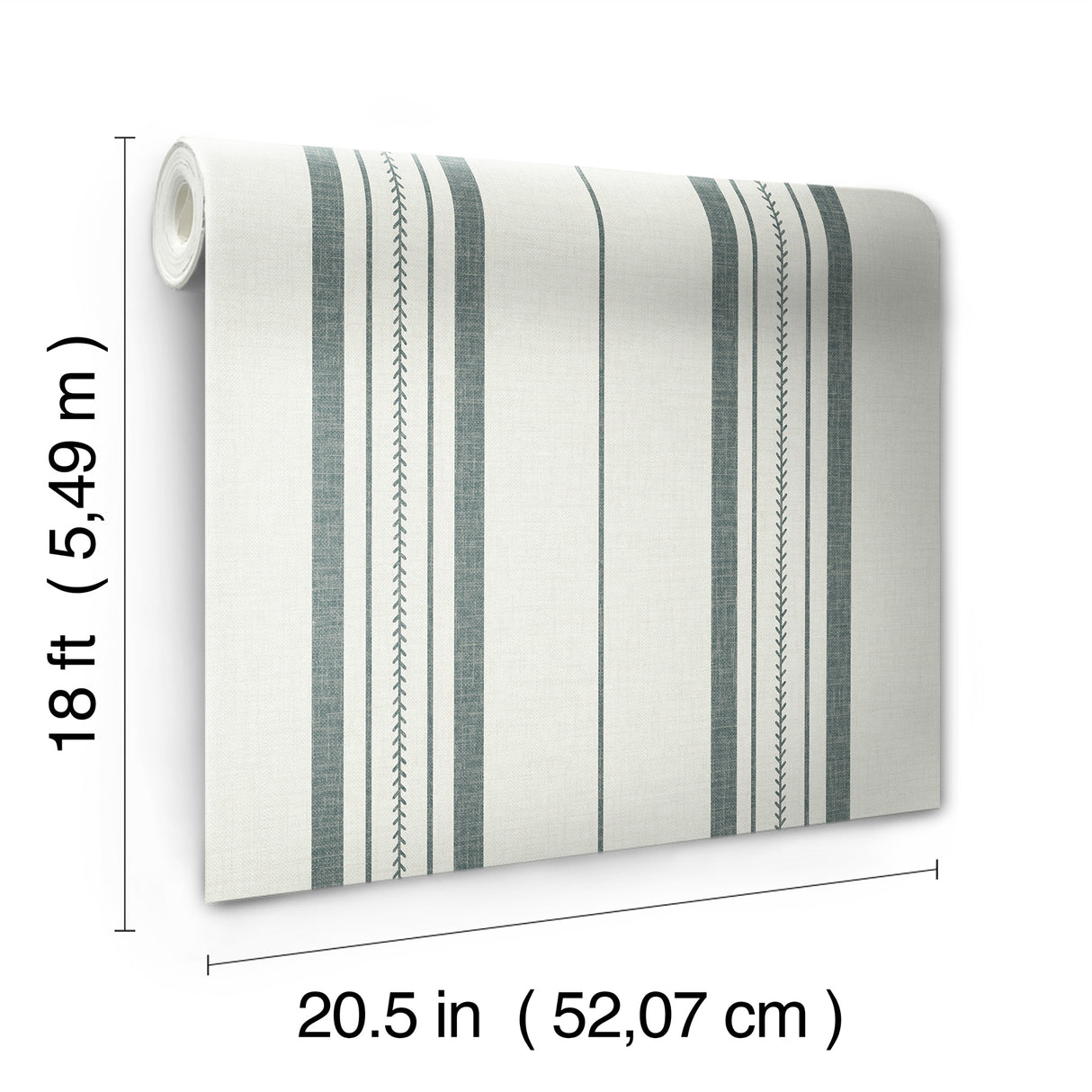 Townhouse Stripe Dusk by NuWallpaper x Brownstone Boys Traditional Linen-Look Geometric Peel and Stick Stripe Wallpaper - BBS6554