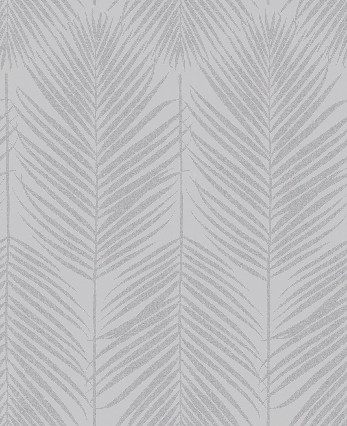 Persei Palm Nickel botanical palm frond wallpaper in a semi-gloss metallic look