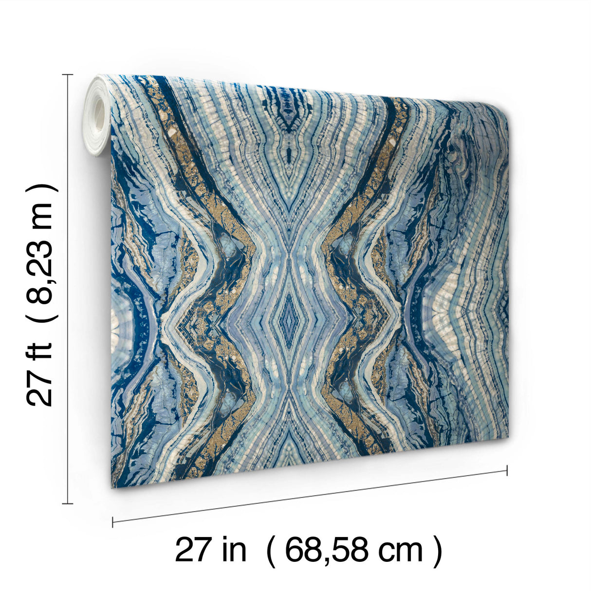 Kaleidoscope Blue by York Wallcoverings Abstract Wallpaper – York Wallcoverings BH8398