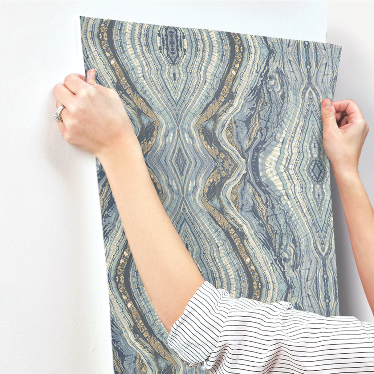 Kaleidoscope Blue by York Wallcoverings Abstract Wallpaper – York Wallcoverings BH8398
