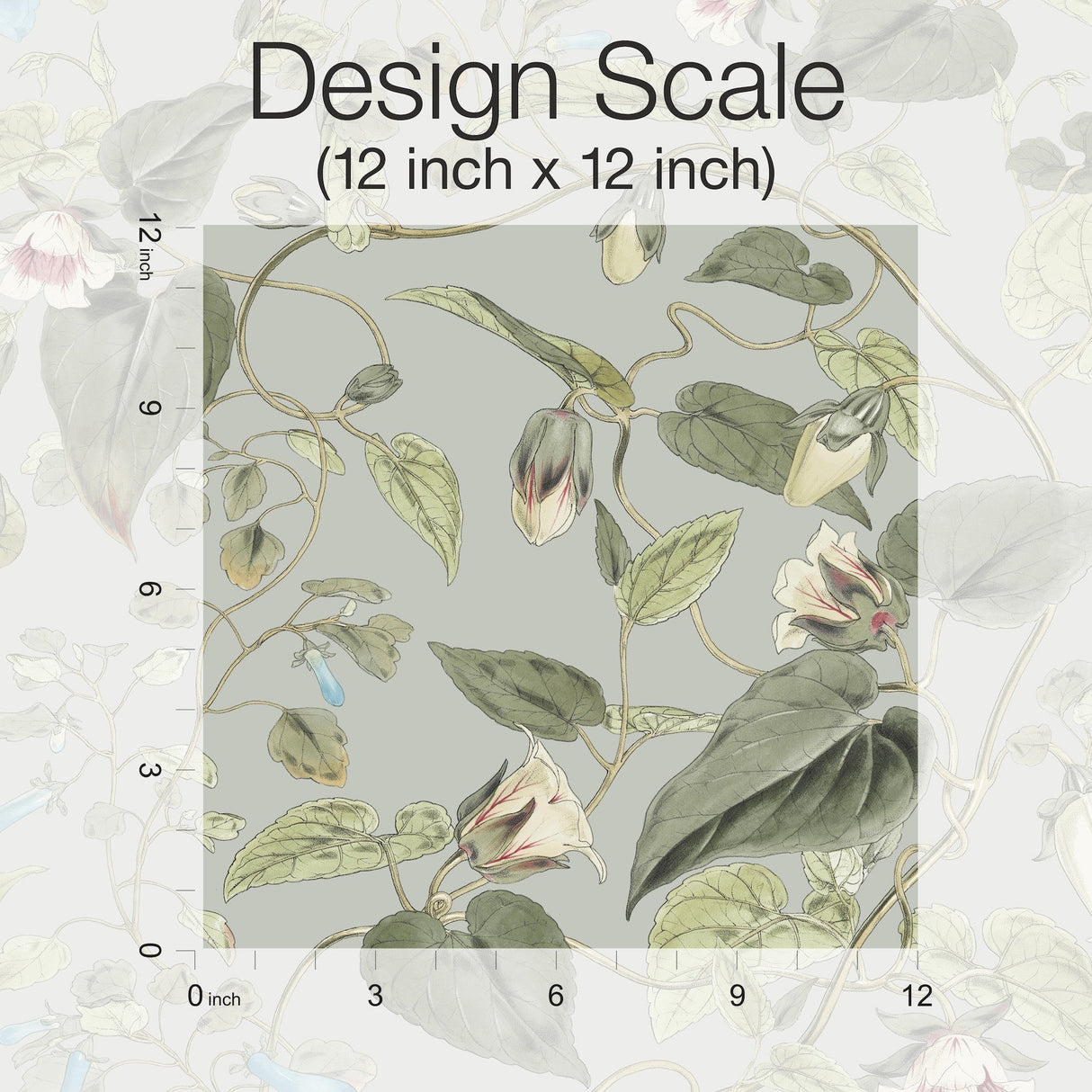 Moon Flower Dove Floral Non Woven Unpasted Wallpaper - York BL1712