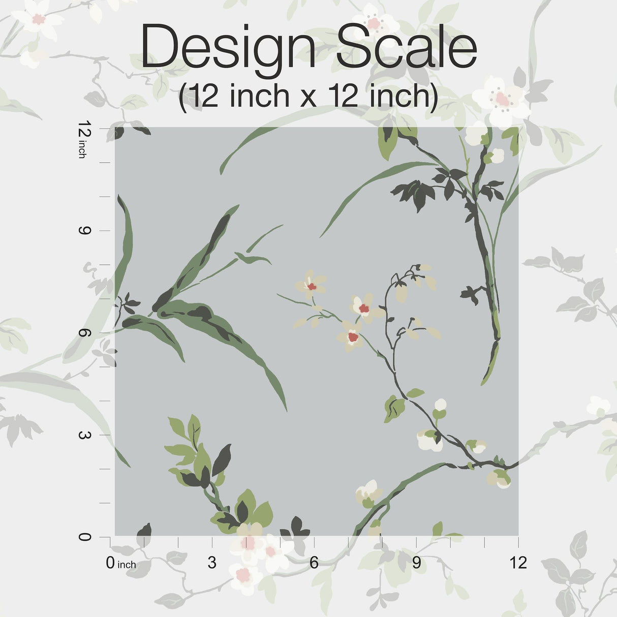 Blossom Branches Light Grey Wallpaper with Floral Branch Pattern - York BL1743