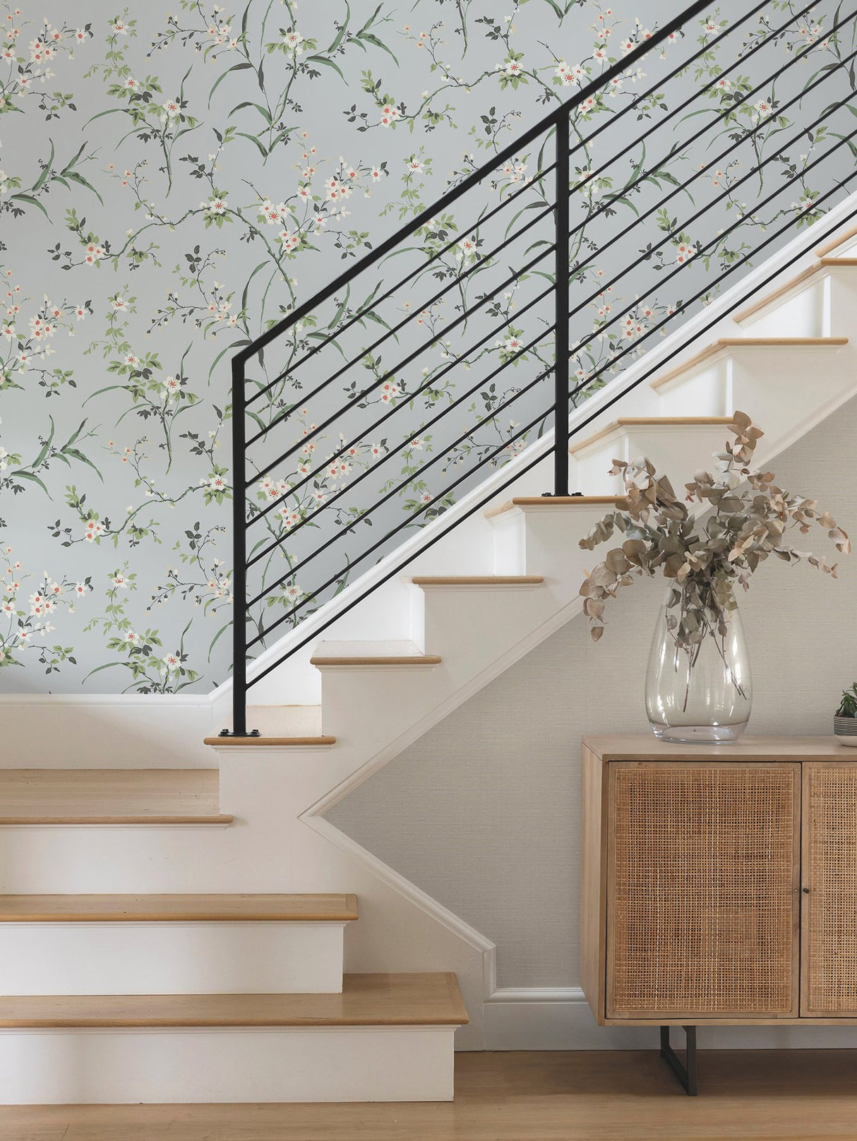 Blossom Branches Light Grey Wallpaper with Floral Branch Pattern - York BL1743