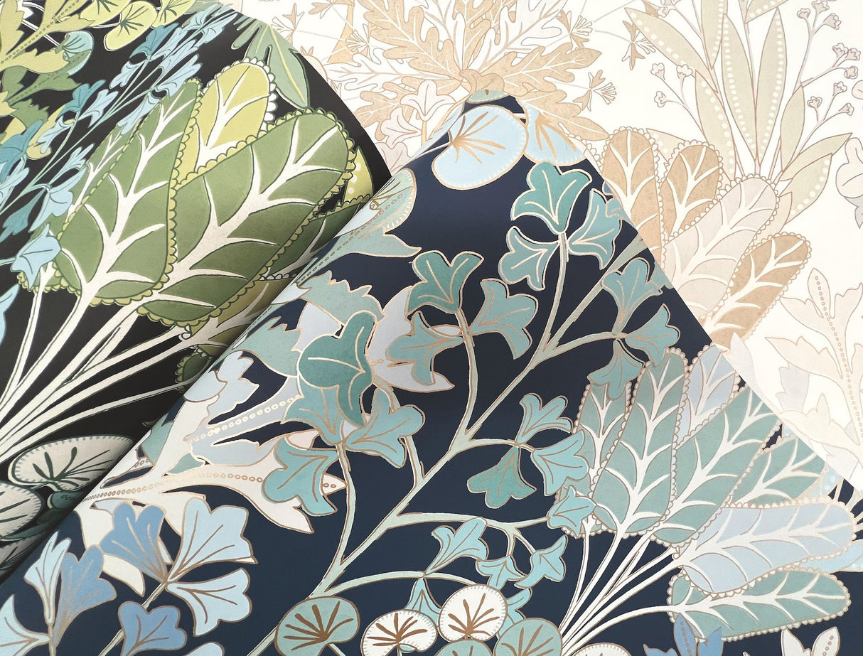 Forest Floor Neutral Wallpaper with Botanical Non Woven Pattern - York BL1815