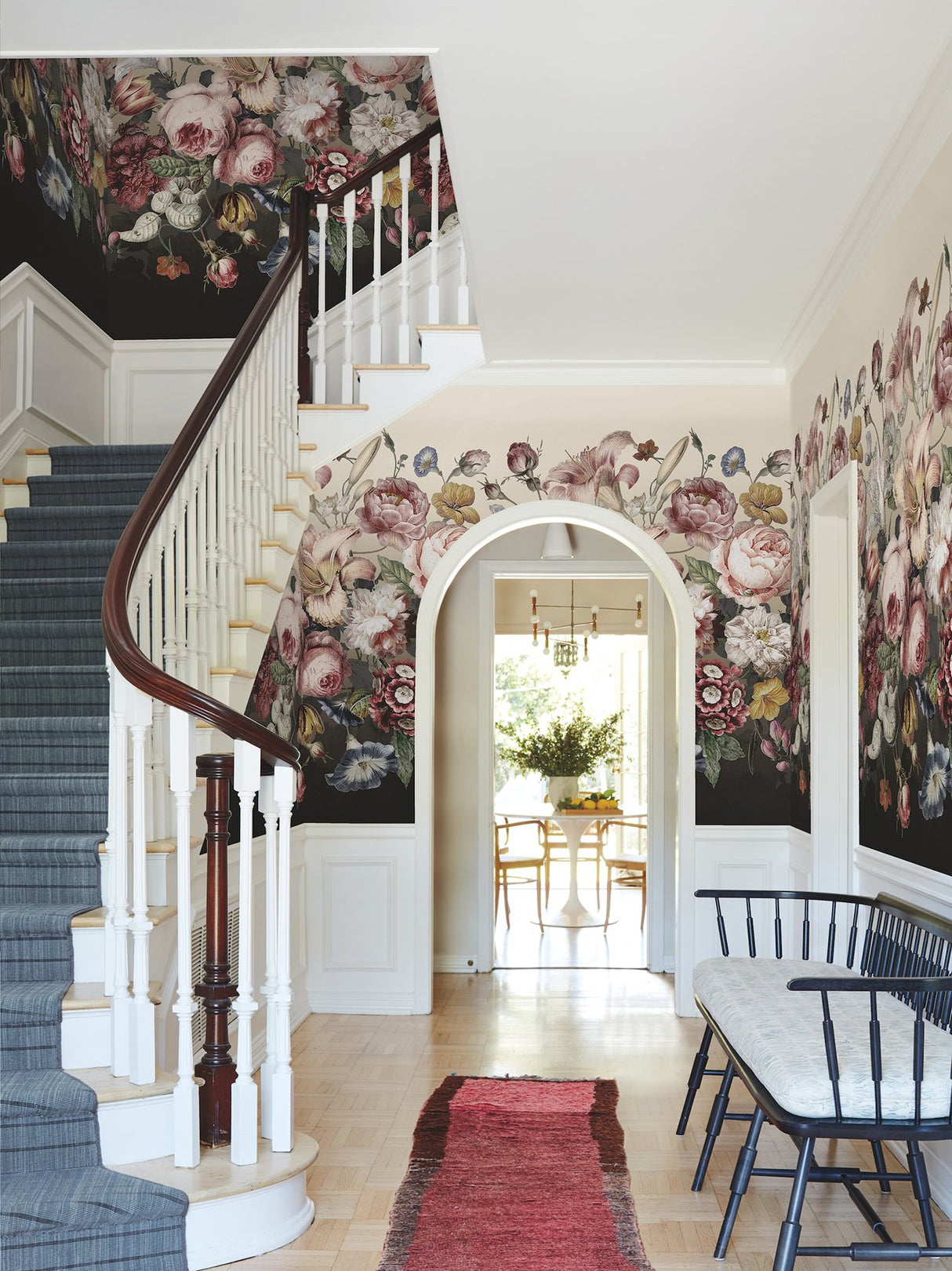 Rachel Rose Taupe Floral Wall Mural - York BL1821M