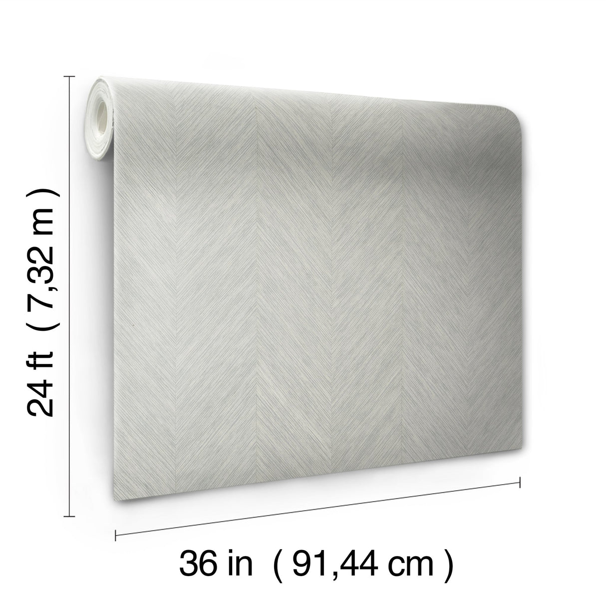 Chevron Grey Metallic Wallpaper with Bohemian Non Woven Style - York BO6603