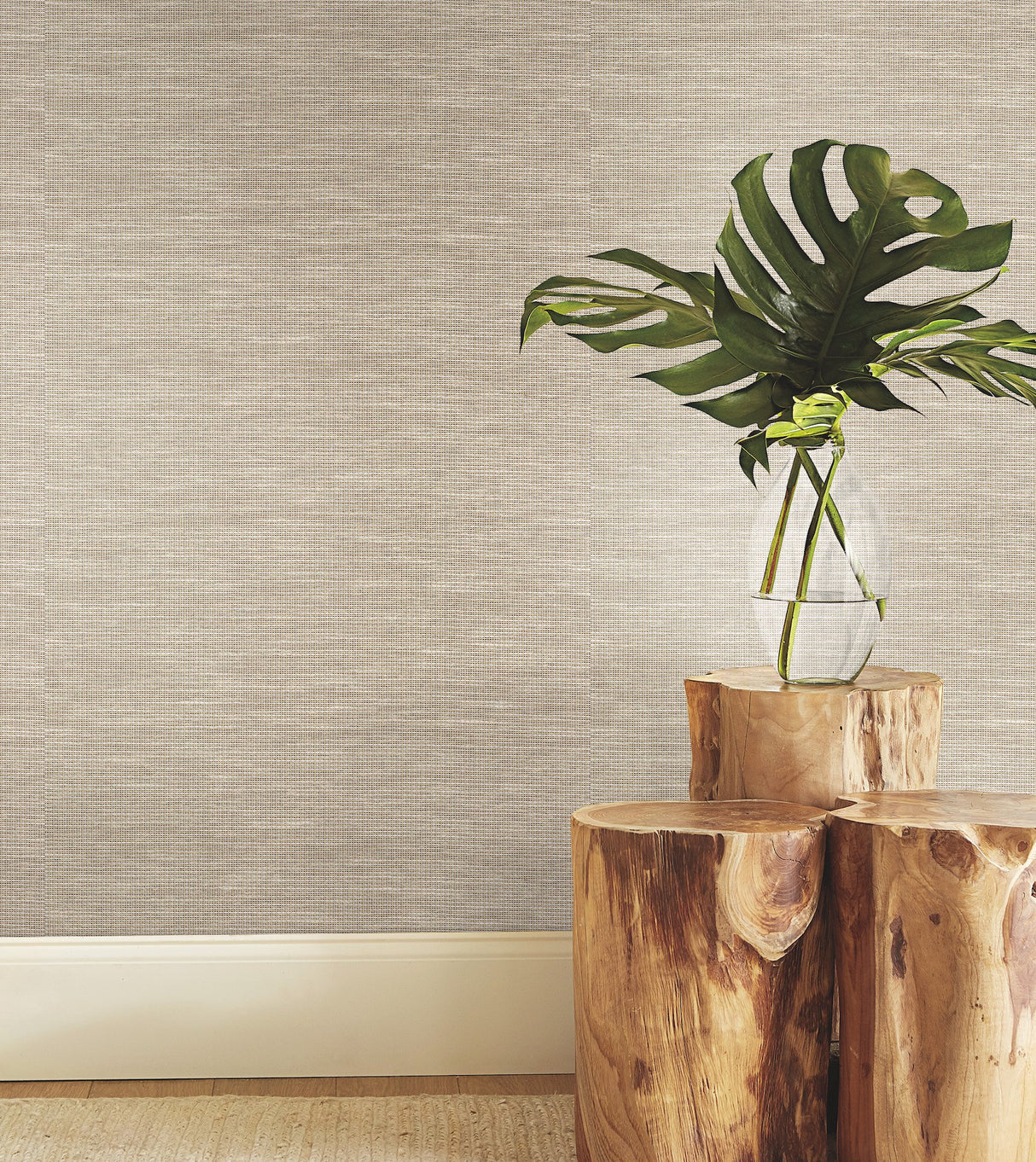Paper & Thread Weave Cream Wallpaper with Natural Paper Weave Texture - York BO6611