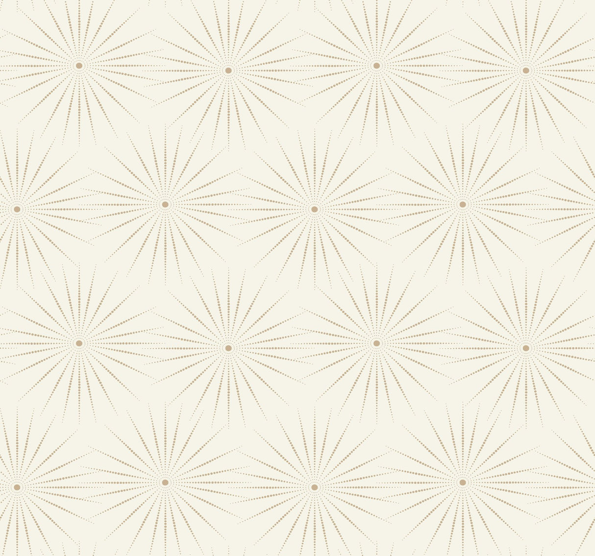 Starlight White & Silver Wallpaper with Metallic Starburst Dotted Motif - York BO6692