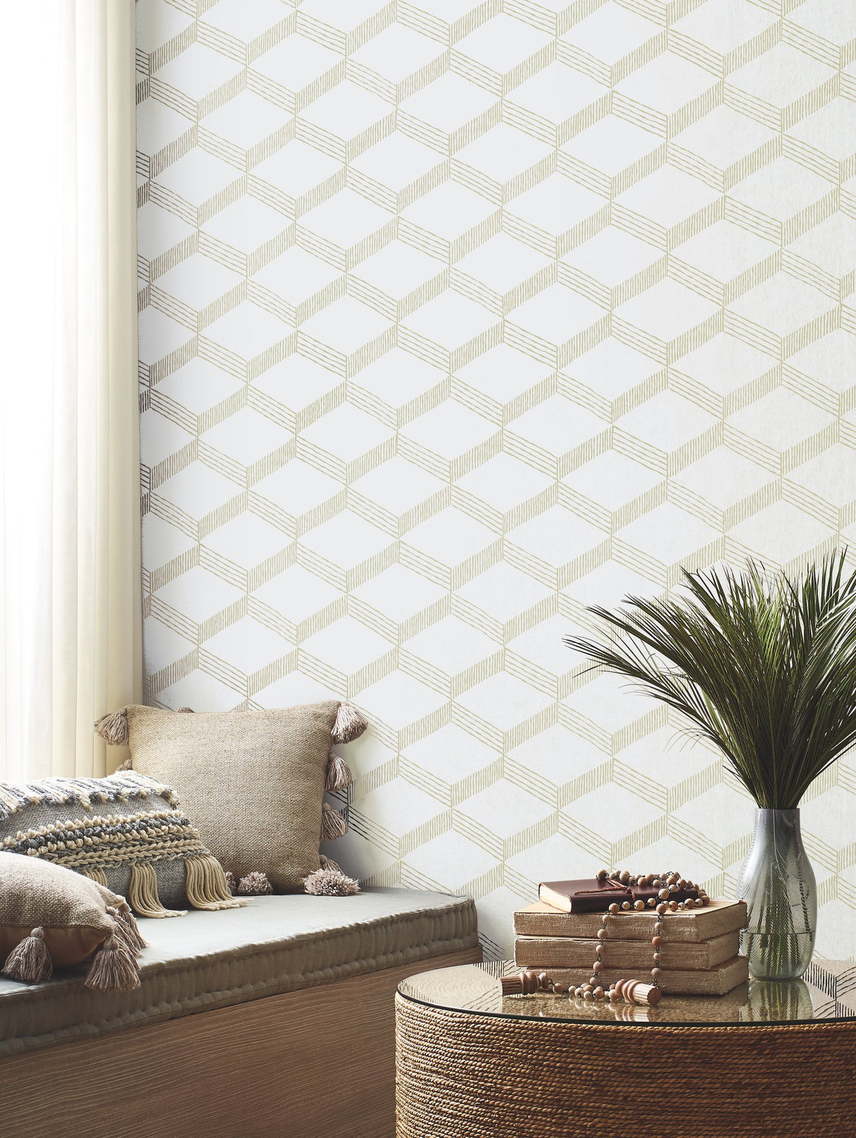 Palisades Paperweave Taupe Wallpaper