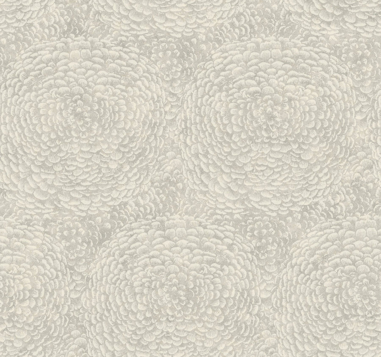 Floret Off White Wallpaper with Bohemian Floral Motif - York BO6753