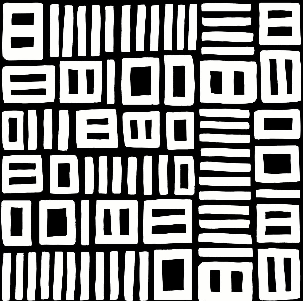 Traverse Black Peel & Stick Wallpaper with Abstract Geometric Pattern - NuWallpaper BPS4058