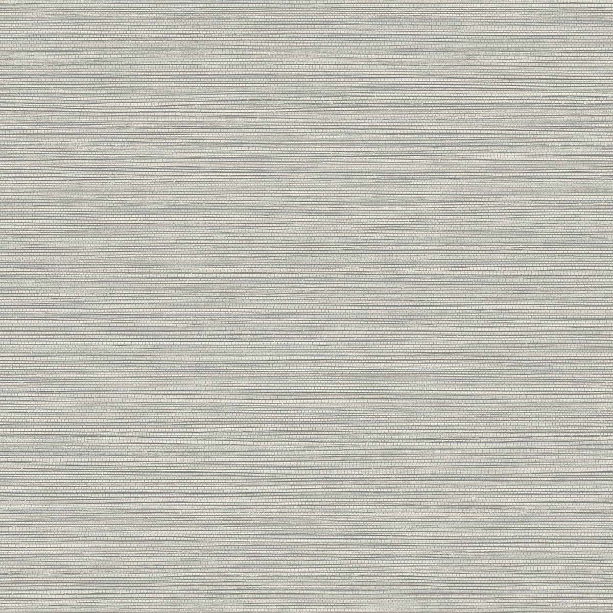 Cove gray faux grasscloth texture wallpaper with fine horizontal woven lines