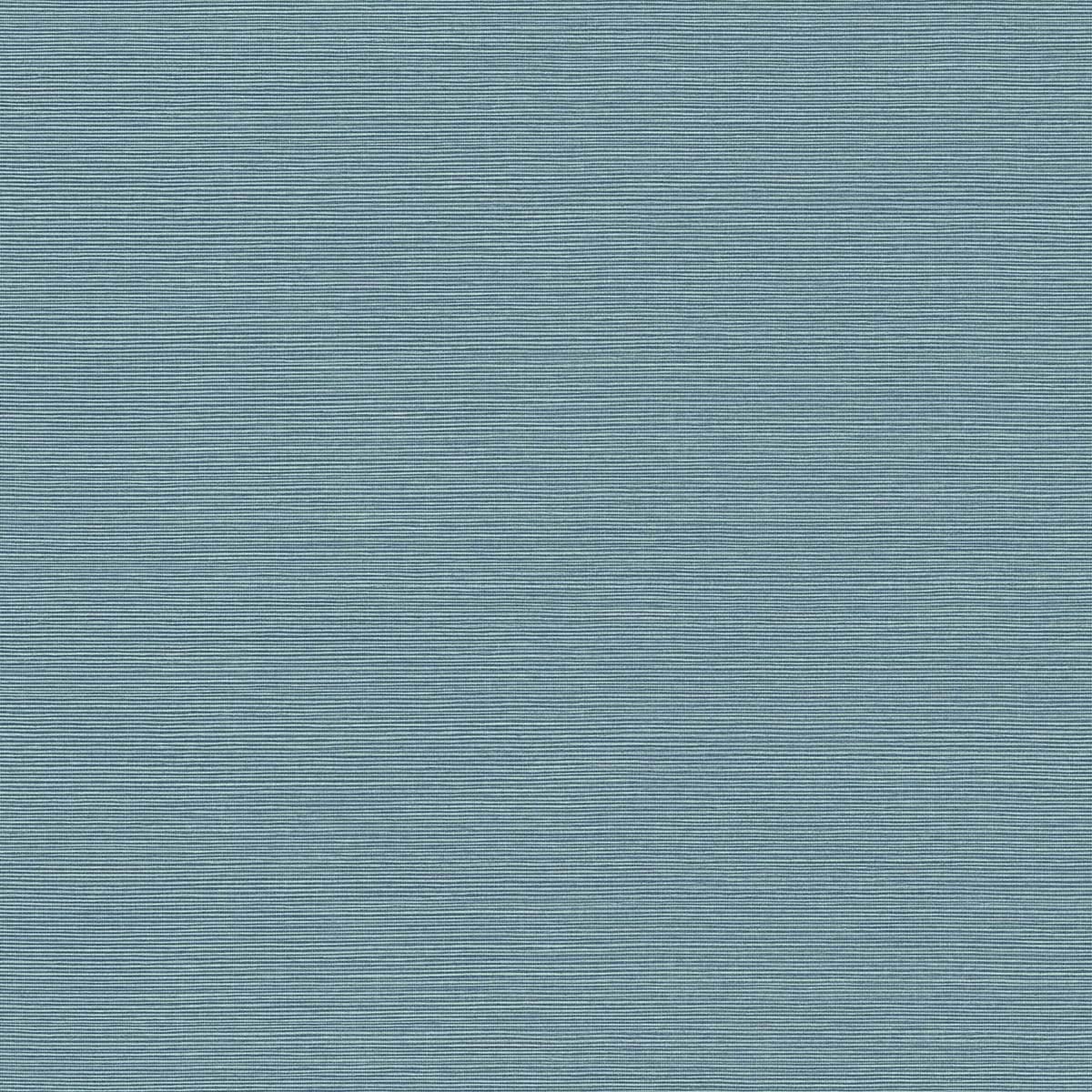 Coastal Hemp faux grasscloth wallpaper in Caribbean Sea blue with a matte, woven texture look