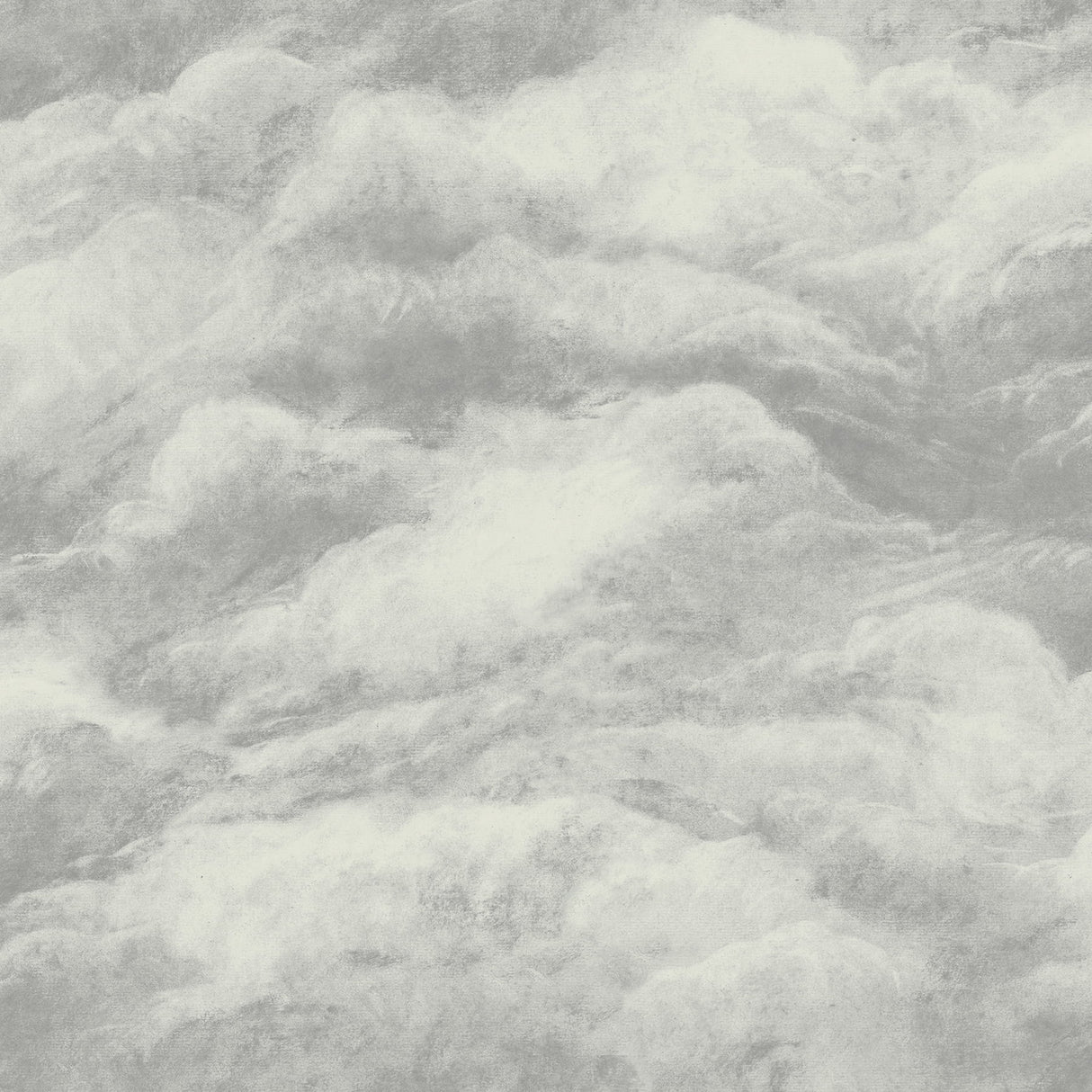 Belgravia Decor Nimbostratus Pewter Cloud Wallpaper roll and room scene