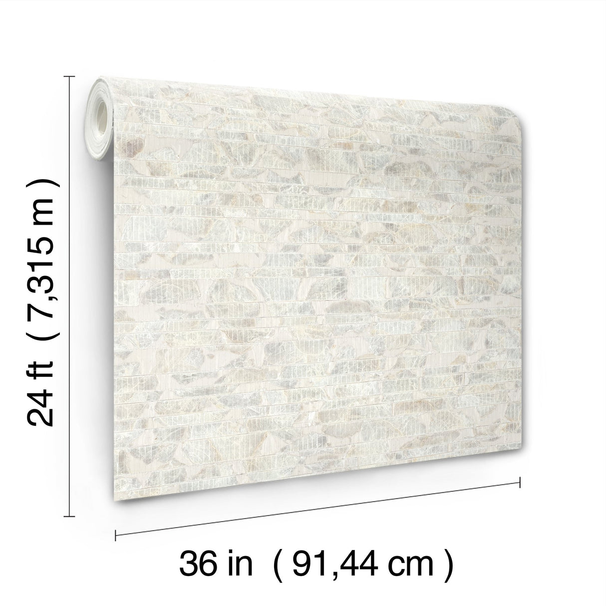 Capiz Offering White Pearl Wallpaper with Capiz Shell Mosaic on Non Woven - York CC1202