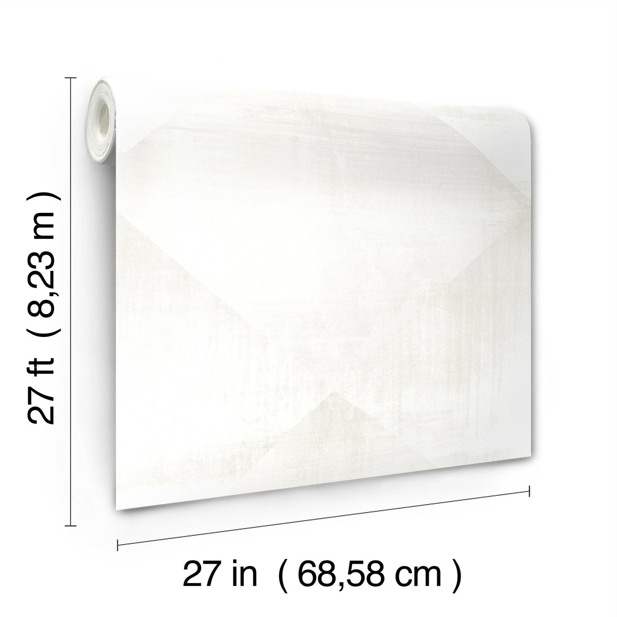 In Clay White Wallpaper with Geometric Diamond Brushstroke Motif - York CC1216